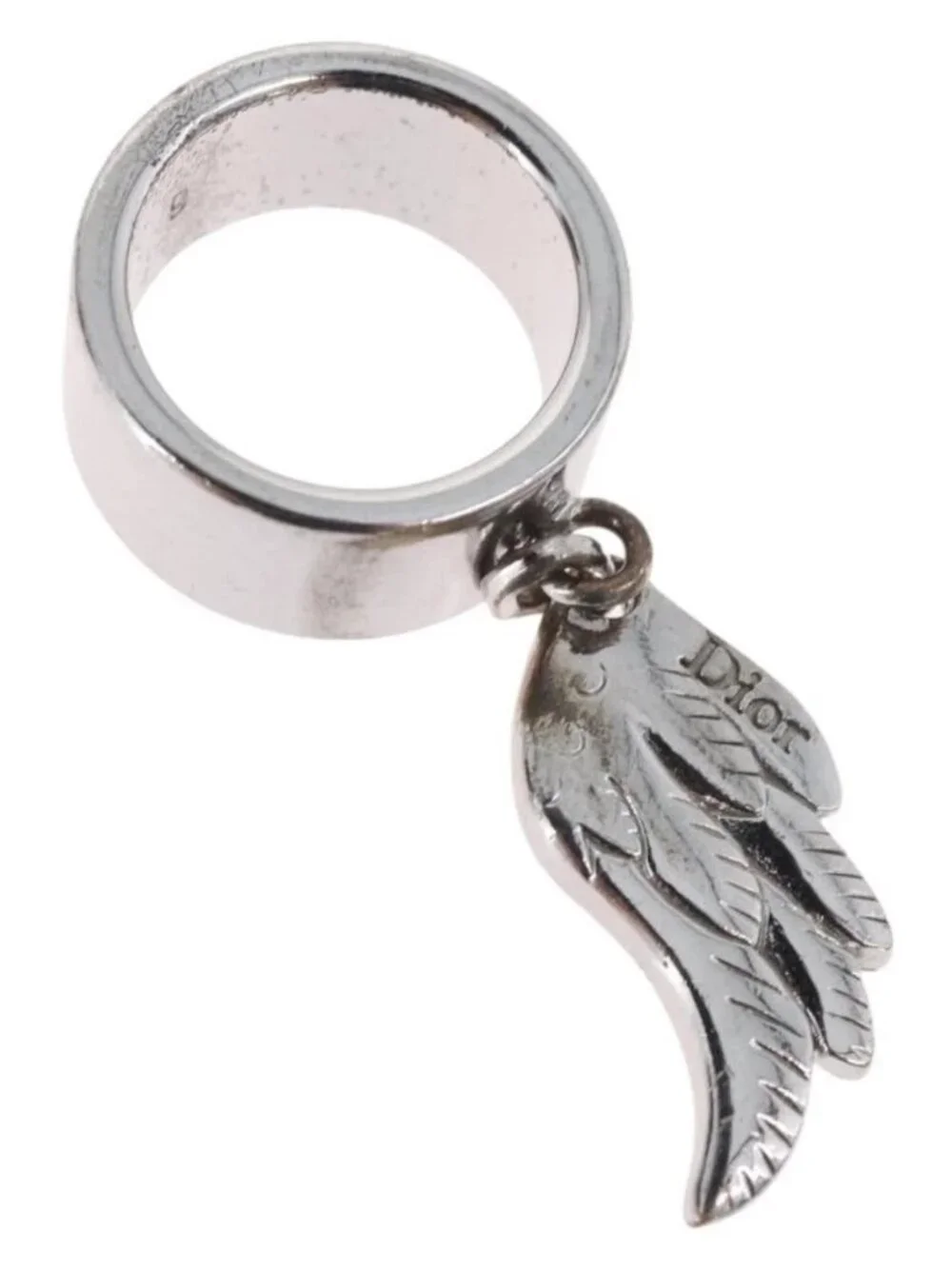 Christian Dior Ring metal Silver Auth BA11378